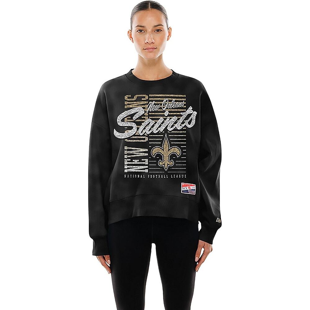 New Era Women's New Orleans Saints Dolman Fleece Crew Sweatshirt Size XL NWT